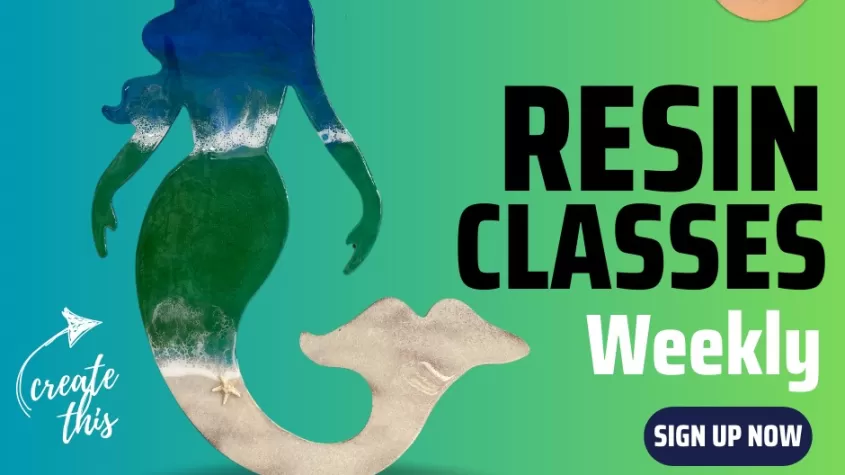 Join one of our weekly resin classes! Learn a new craft, make friends, and have fun!