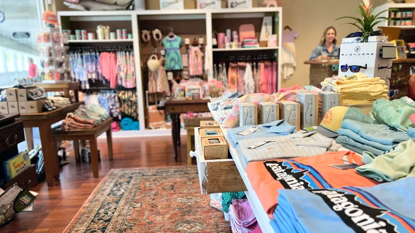 Some of our most popular brands include Patagonia, Rylee + Cru, Feather 4 Arrow, Peter Millar, and Southern Tide. Our style is what we like to call “cool island trendy”—a mix of classic coastal, playful, and adventure-ready fashion. But we’re more than just clothes! We also have accessories, toys, and unique gifts to make shopping fun for kids and parents alike.